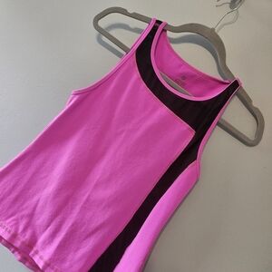 Pink and Black Workout Tank Top